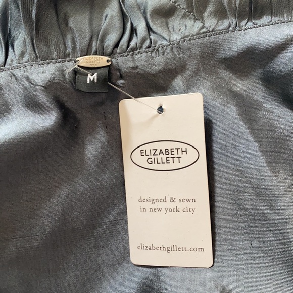 NWT!! Elizabeth Gillett Silk Taffeta Wrap Top - Picture 7 of 8